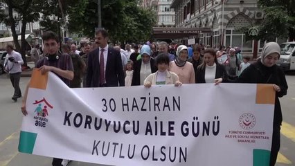 Rize, Artvin ve Trabzon'da "Koruyucu Aile Günü" yürüyüşü düzenlendi
