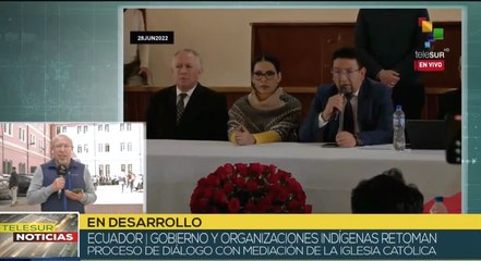 Gobierno de Ecuador, Iglesia Católica y Conaie replantean diálogo