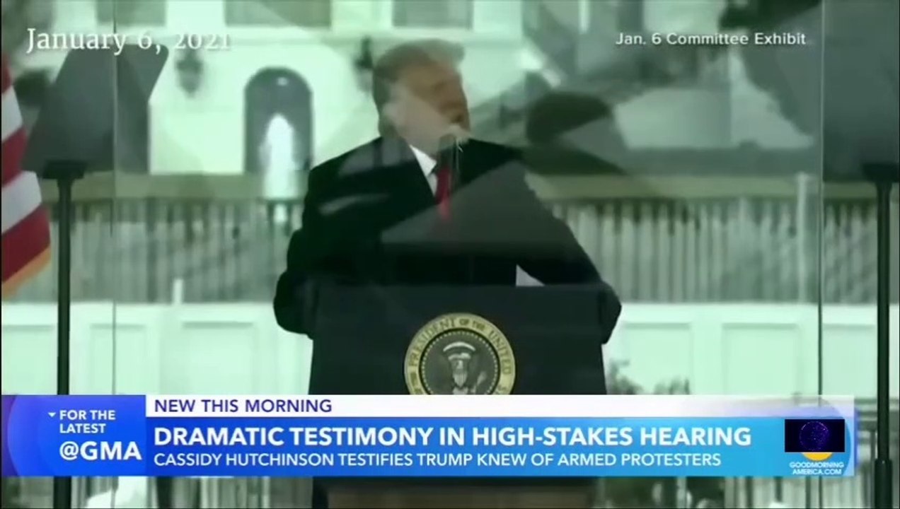 Former WH aide gives bombshell testimony about Trump's actions on Jan- 6L GMA