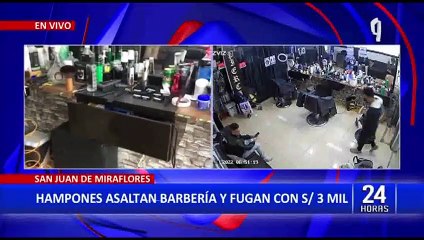 SJM: Delincuentes asaltan barbería y se llevan 3 mil soles