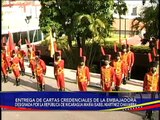 Pdte. Maduro recibe Cartas Credenciales de la embajadora de Nicaragua María Isabel Martínez Chavarría