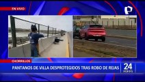 Chorrillos: Cámaras captan a delincuente robando rejas que protegen Pantanos de Villa