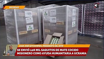 Se envió 128 mil saquitos de mate cocido misionero como ayuda humanitaria a Ucrania
