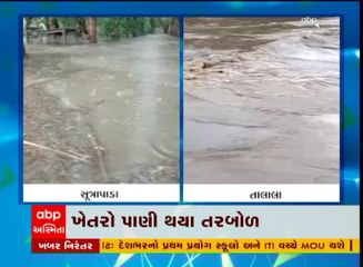 ગીર સોમનાથ જિલ્લામાં વરસાદની ધમાકેદાર એન્ટ્રી, સ્થાનિક નદીમાં આવ્યું પૂર