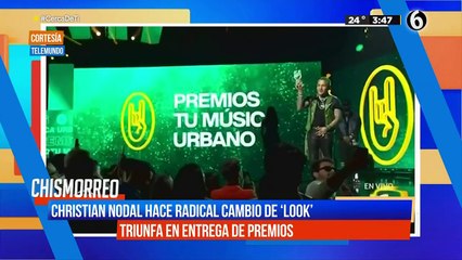 Christian Nodal reaparece con nuevo look; ahora trae cabello verde