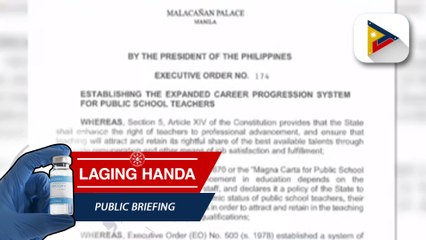 Download Video: EO 174 na magbubukas ng bagong position level sa mga paaralan, pirmado na ni Pangulong Duterte