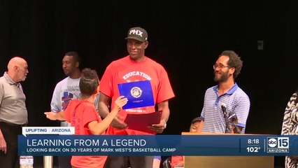 Suns legend and wife honored as free basketball camp comes to an end