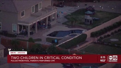 Two young children in critical condition after being pulled from Glendale pool