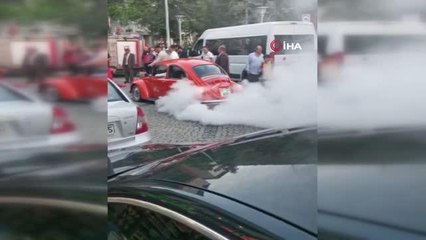 Düğün konvoyunda lastik yakmanın bedeli ağır oldu