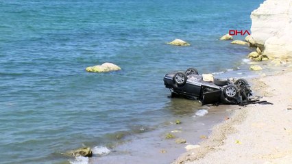 Otomobilini uçurumdan atıp o anları sosyal medyaya attı: O anlar anbean kamerada