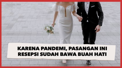 Resepsi Tertunda Gegara Pandemi, Pasangan Ini Adakan Pesta Sudah Bawa Buah Hati