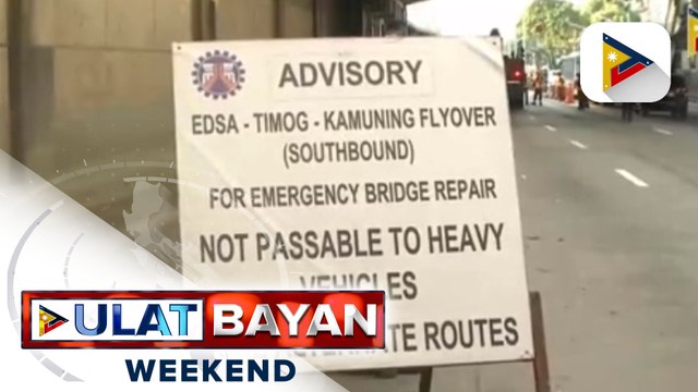 Southbound lane ng EDSA Kamuning Flyover, isang buwang sarado para sa rehabilitasyon