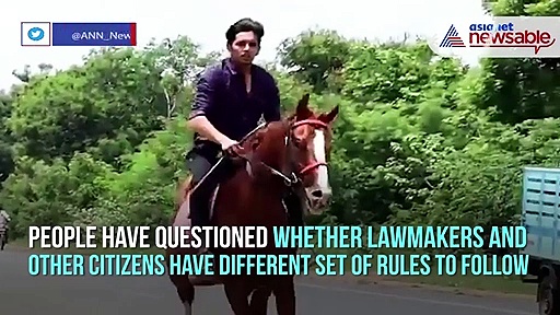 Karnataka: BJP MLA's son rides horse on national highway, flouts lockdown rules