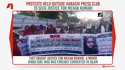 People in Karachi hold protest seeking justice for forced conversion of Hindu girl Mehek