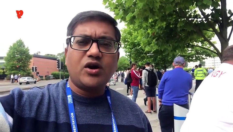 माय नेशन संवाददाता अमित शाह ने लिया भारत-इंग्लैड मैच से पहले स्टेडियम के बाहर का जायजा