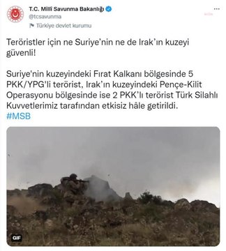 Son dakika haber | Milli Savunma Bakanlığı 7 Teröristin Etkisiz Hale Getirildiğini Duyurdu