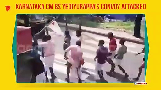 Kerala: Look how Karnataka CM’s convoy is attacked by DYFI