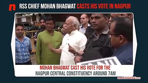 Maharashtra Assembly polls: Mohan Bhagwat casts his vote in Nagpur