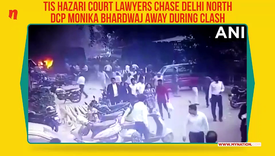 Tis Hazari clash: CCTV footage reveals Delhi North DCP Monika Bhardwaj chased by lawyers during conflict