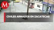 Reportan enfrentamiento de civiles armados en Zacatecas