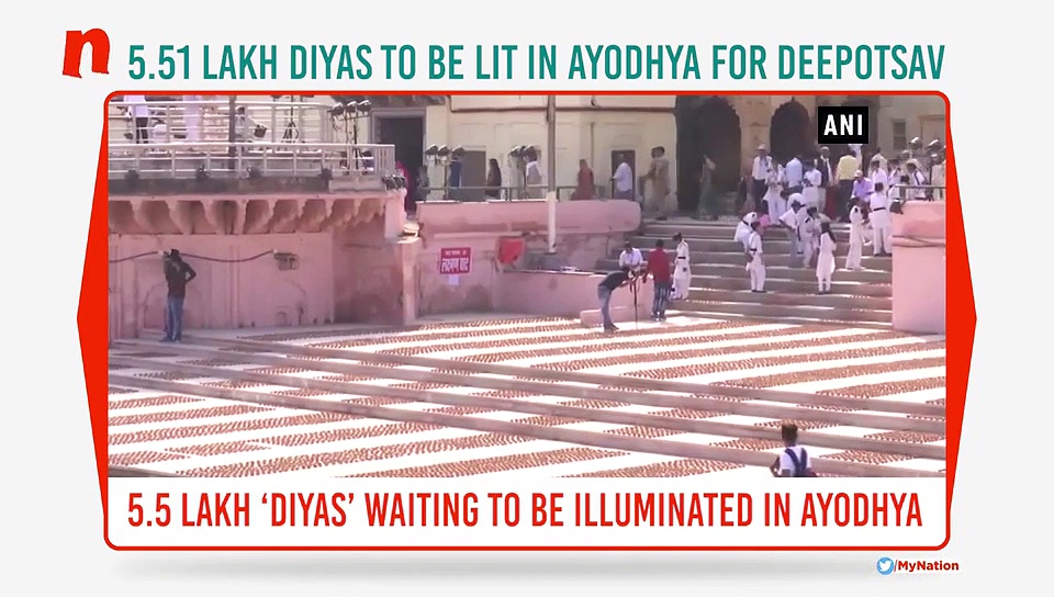 Watch: 5.5 lakh ‘diyas’ waiting to be illuminated in Ayodhya for ‘Deepotsav’