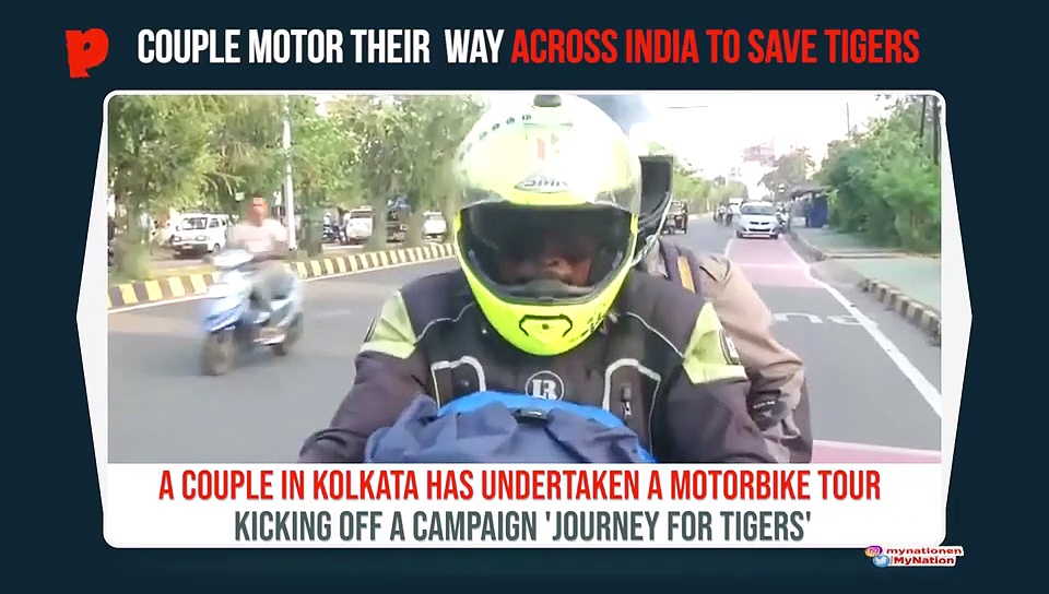 Couple from Kolkata on India tour to raise awareness about tiger conservation