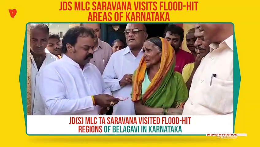 Karnataka floods: JDS MLC visits Belagavi to distribute relief material