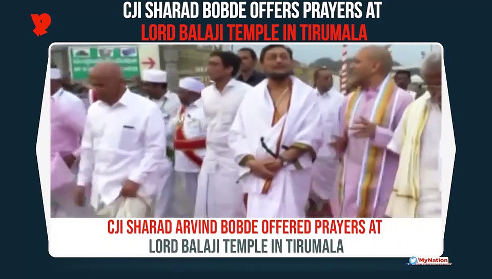 CJI Sharad Arvind Bobde offers prayers at Lord Balaji Temple in Tirumala