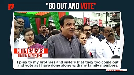 Maharashtra polls: Nitin Gadkari casts vote, urges others to cast their votes