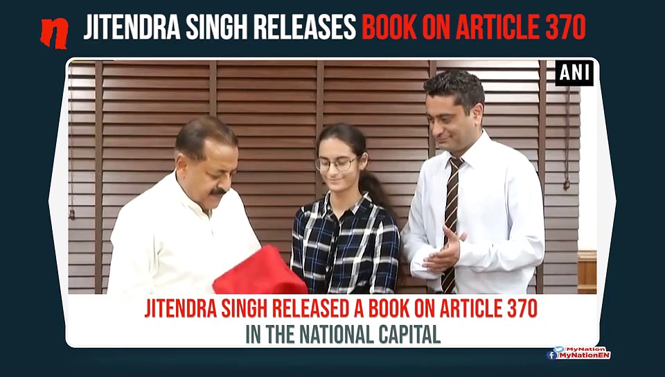 Jitendra Singh releases book on Article 370 written by 14-year-old girl