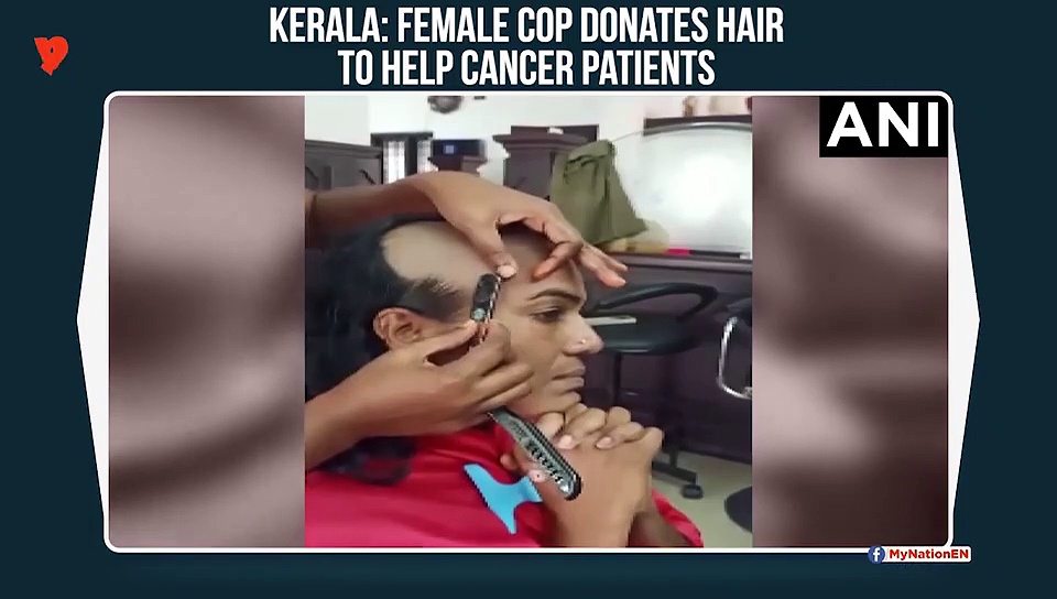 Kerala woman cop donates her hair for making wigs for cancer patients