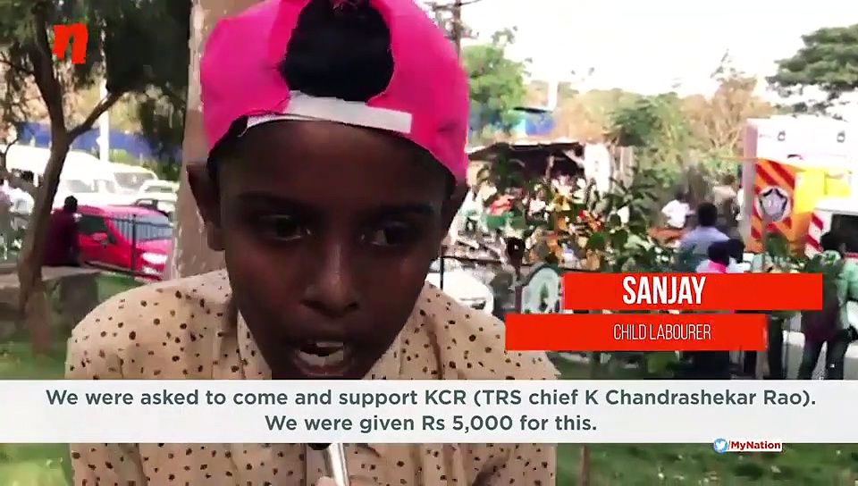 KCR supporters employed children for campaign, celebrations: Video report