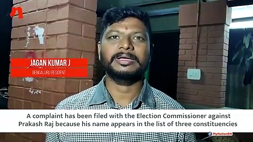 Actor Prakash Raj accused of having 3 voter ID cards, complaint filed