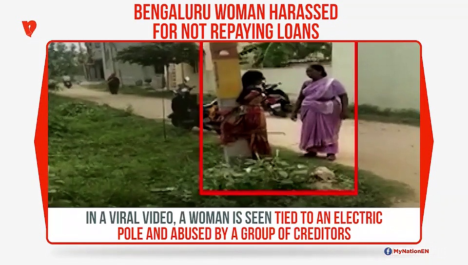 Bengaluru woman tied to electric pole, abused