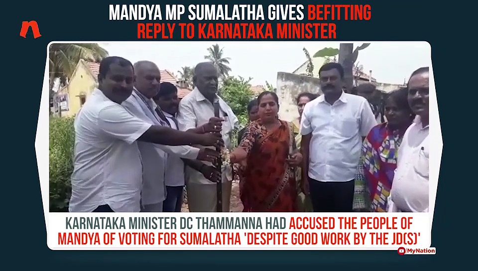 Mandya MP Sumalatha hits back at Karnataka minister Thammanna