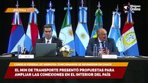 El min de transporte presentó propuestas para ampliar las conexiones en el interior del país