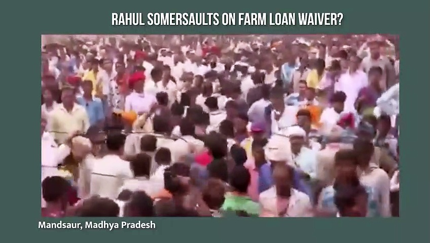 Is Rahul Gandhi rethinking his farm loan waiver policy?