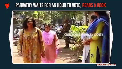 Actor Parvathy waits for an hour to vote; spends time reading book