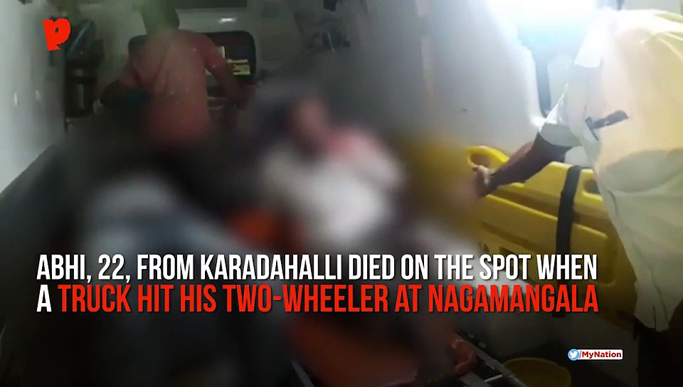 Two-wheeler hit by truck, man dies on spot in Karnataka