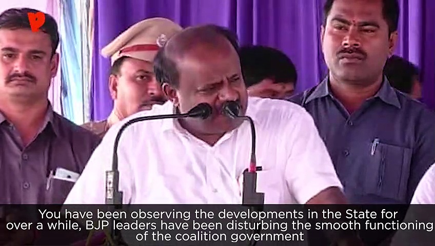 Karnataka: Chief Minister HD Kumaraswamy asks people to revolt against BJP, opposition to protest (Video)
