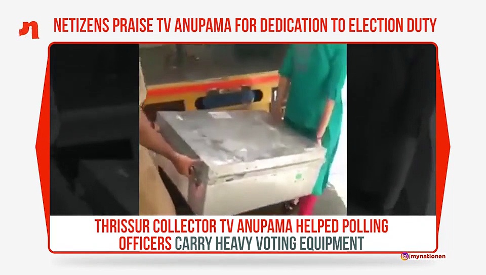 Thrissur collector helps carry voting equipment; Netizens praise her dedication