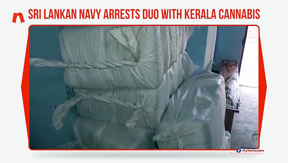 Sri Lankan Navy arrests two men; 126 kg of Kerala cannabis seized