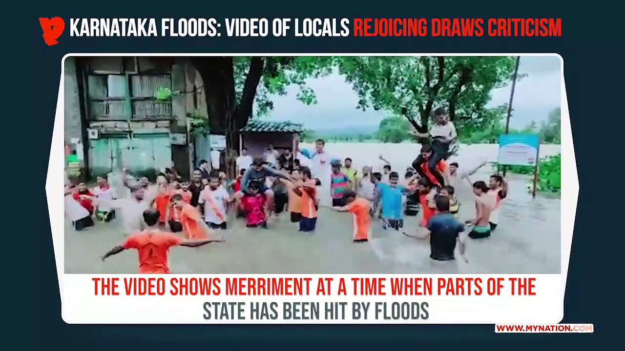 Karnataka floods: Video of locals dancing on waterlogged highway draws criticism