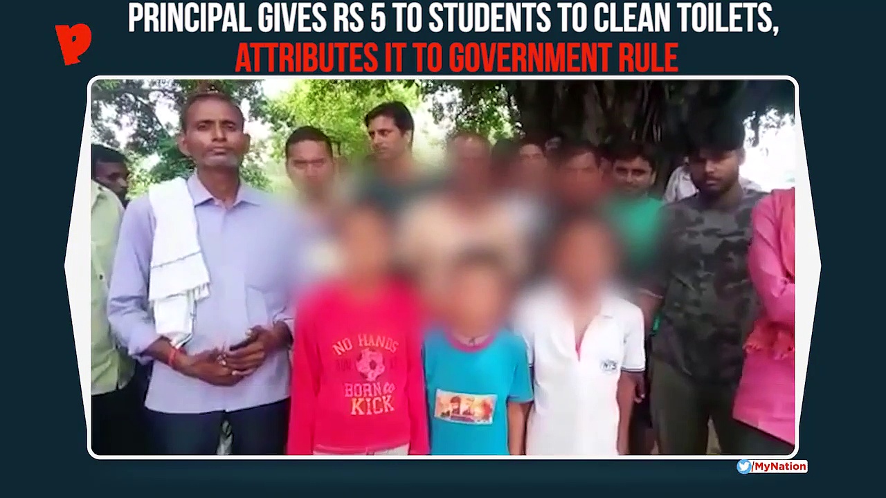 Principal of school in Ayodhya forces students to clean toilets for Rs 5