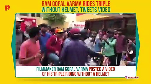 Ram Gopal Varma posts video of his triple riding, gets trolled