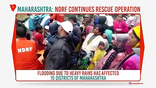 Maharashtra rains: NDRF, police personnel continue to battle tirelessly in rescue operations