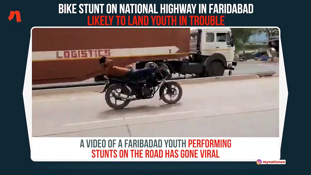 Faridabad youth's bike stunt viral video lands him in trouble