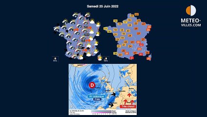 prévisions météo du samedi 25 juin 2022