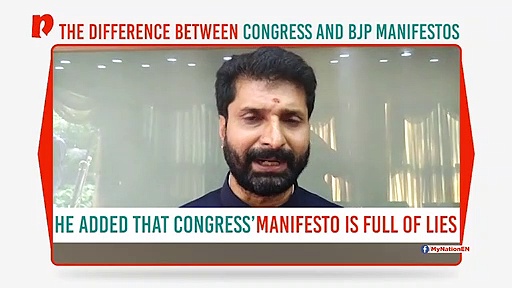 BJP leader CT Ravi points out key differences between manifestos of BJP, Congress