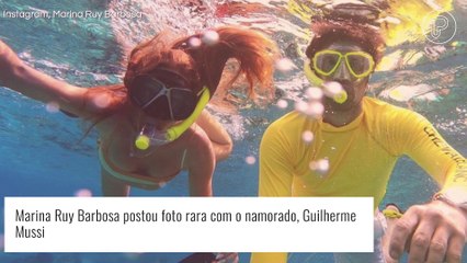 Marina Ruy Barbosa e namorado, Guilherme Mussi, surgem juntos em mergulho nas Maldivas